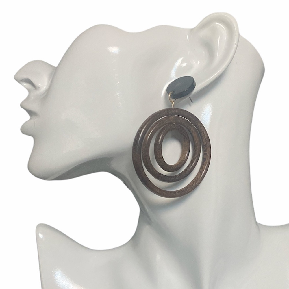 Design Lab wood drop earring🧩